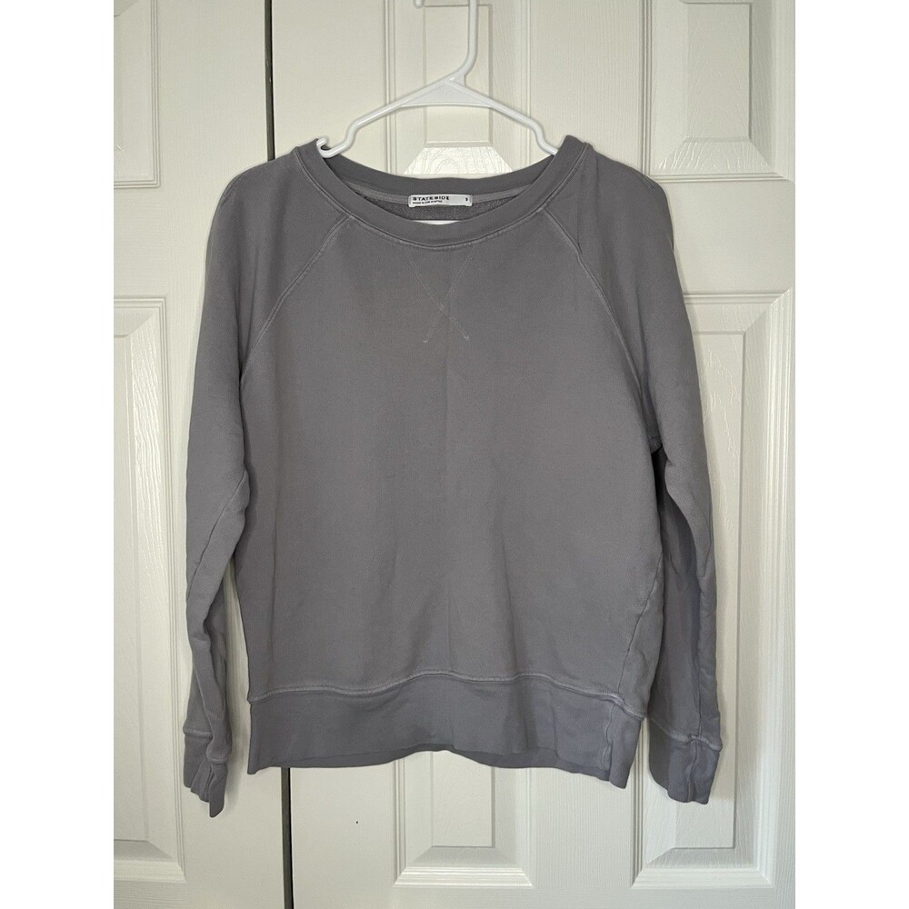 Stateside Grey/Blue Crewneck Sweatshirt Women Small